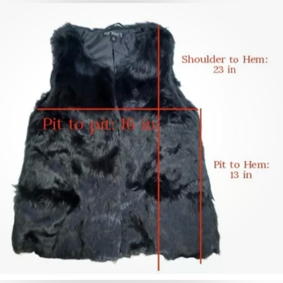 Say What? Women's Faux Fur Black Vest - Picture 3 of 6